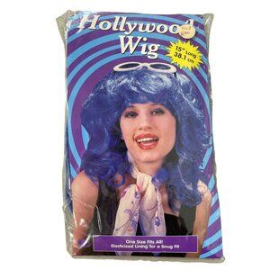 Fun World Hollywood Wig OS 15 Inches Long Elasticized Lining for Snug Fit NEW